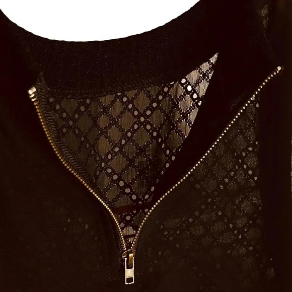 Astr Black Sleeveless Lace & Knit High-Low Blouse Top - Picture 10 of 11